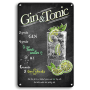 Metal Posters of cocktail recipes
